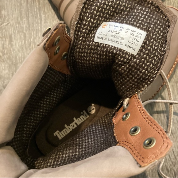 Timberland Women’s Courmayeur Valley Hiking Boots Taupe Nubuck Sz 7 NWOB - Picture 13 of 14